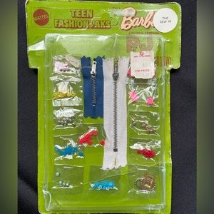 Vintage Barbie accessories - zippers, buttons, buckles